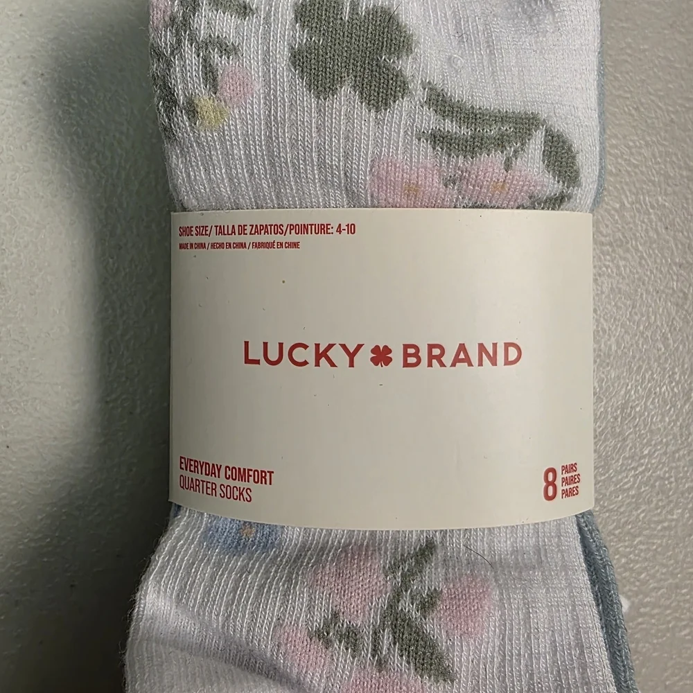 Lucky Brand Women's‎ 8-Pairs Everyday Comfort Quarter Socks Size 4-10